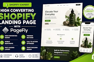 design high converting shopify landing page with pagefly