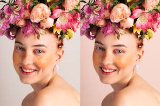 do natural beauty and portrait photo retouching