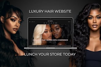 design a shopify store for wig and hair extension brands