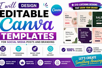 design editable canva templates for social media posts and branding