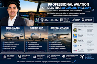 write aviation technical content, blogs and manuals