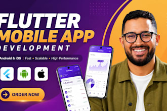 develop flutter mobile app, android ios app, flutter app developer