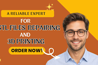 do stl file repair, edit obj file, and optimize broken stl files for 3d printing