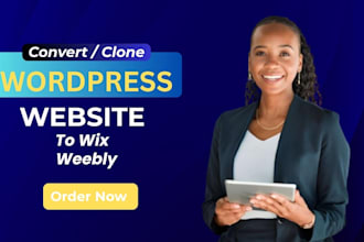 convert or clone wix and squarespace to wordpress website