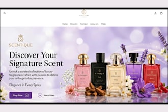 design perfume shopify store fragrance website body spray store perfume website