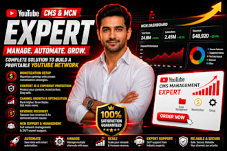 provide youtube cms, content id, copyright and monetization support