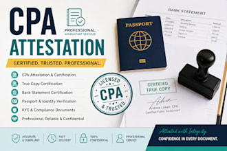 provide professional CPA attestation and document certification services