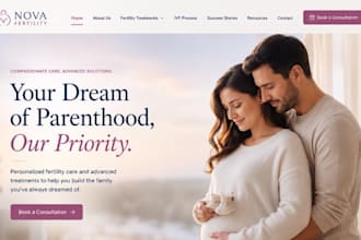 build squarespace fertility ivf reproductive health website lactation consultant