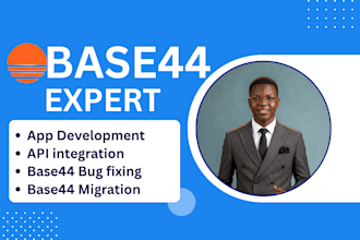 build base44 ai app builder mvp development business app no code app