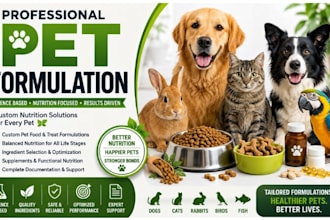 formulate custom pet food and nutrition products