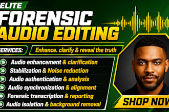 do audio restoration, forensic audio editing, beats, podcast edit and metadata