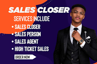 high ticket sales closer sales representative online sales leads