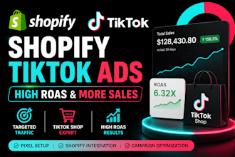 setup shopify tiktok ads, tiktok shop ads campaign for high roas