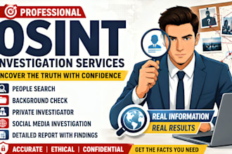 provide private investigator osint background check and social media investigate