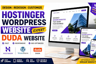 design hostinger wordpress website design redesign hostinger duda website expert