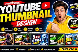 design eye catching youtube thumbnails that increase CTR