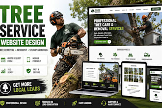 build tree removal tree service arborist stump grinding website for local leads