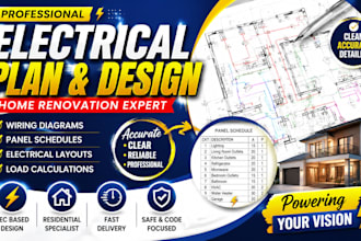 prepare electrical wiring design panel schedule california home renovation plans