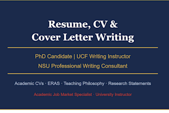 write or edit your resume, CV, or cover letter