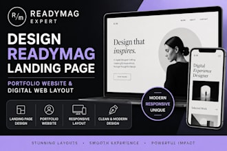 design readymag landing page web layout digital page builder portfolio website