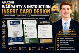 design amazon warranty registration instruction insert card
