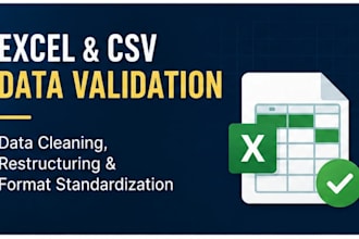 clean validate and format excel and CSV data