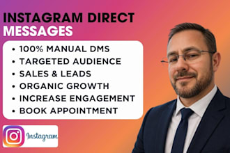 manage and send instagram dms to book high quality leads, instagram outreach
