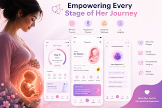 develop period tracker app, pregnancy tracker app, maternal wellness app, ai app