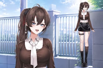 design and rig live2d vtuber model in anime style with expression for streamers