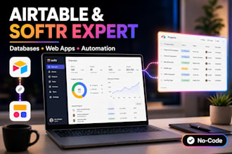 develop airtable softr database portal and dashboard