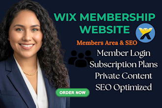 design wix website, membership website, member portal and wix SEO optimization