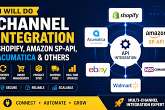 do channel intergration including shopify, amazon sp api, acumatica, and others