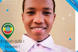 do professional english, afan oromo and amharic translation