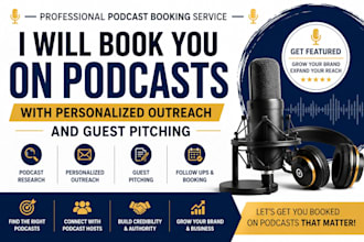 book you on podcasts with personalized outreach and guest pitching