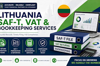 file lithuania tax, saf t, vat filing, and provide bookkeeping services