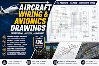 aircraft wiring, avionics drawings, electrical cad schematics and system design