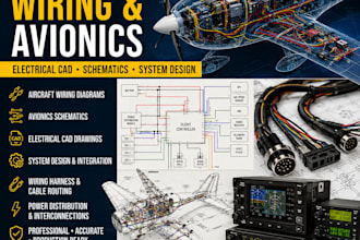 design aircraft wiring, avionics schematics, electrical cad and systems