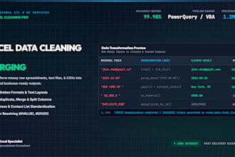 fix format and clean any excel or PDF data