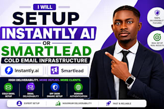 setup instantly ai or smartlead for cold email outbound infrastructure