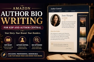 write your amazon author bio for KDP and author central