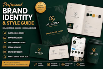 design business logo, brand style guide, branding and brand guidelines