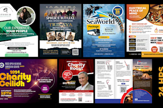 create a profesional flyer, postcard or brochure