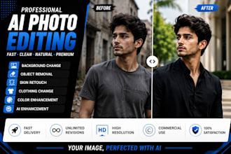 edit ai photos, replace background, change clothes and retouch photos
