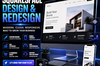 build squarespace website design, website development squarespace