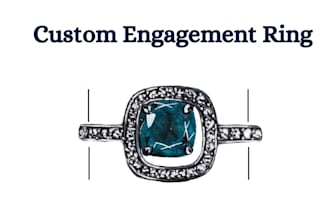 create an expert custom engagement ring sketch
