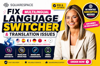 fix squarespace language switcher and translation issues
