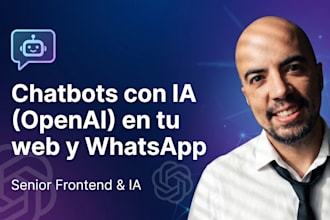 integraré un chatbot con ia openai chatgpt en tu web o app
