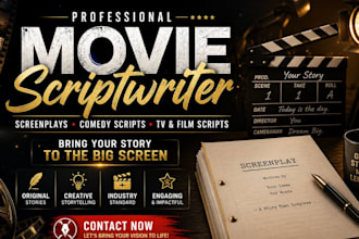 convert your book or novel into a  film television script
