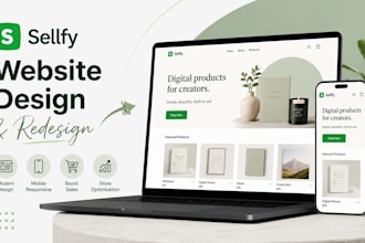 create your sellfy website store design and redesign