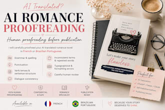 proofread and polish your ai translated romance novel
